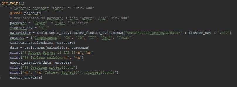 Code principal Python
